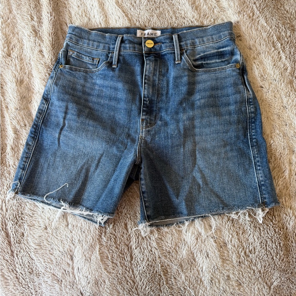 Frame Le Tour Denim Shorts - Size 27
